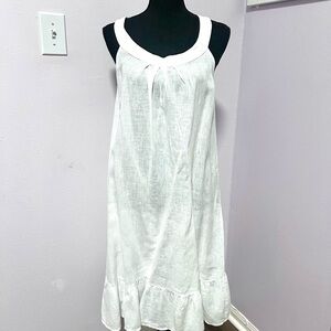Terzo MIllennio‎ white halter Dress with Lace Detail Large